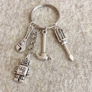 Hammer 🔨 tools 🛠 🤖 Robot keychain